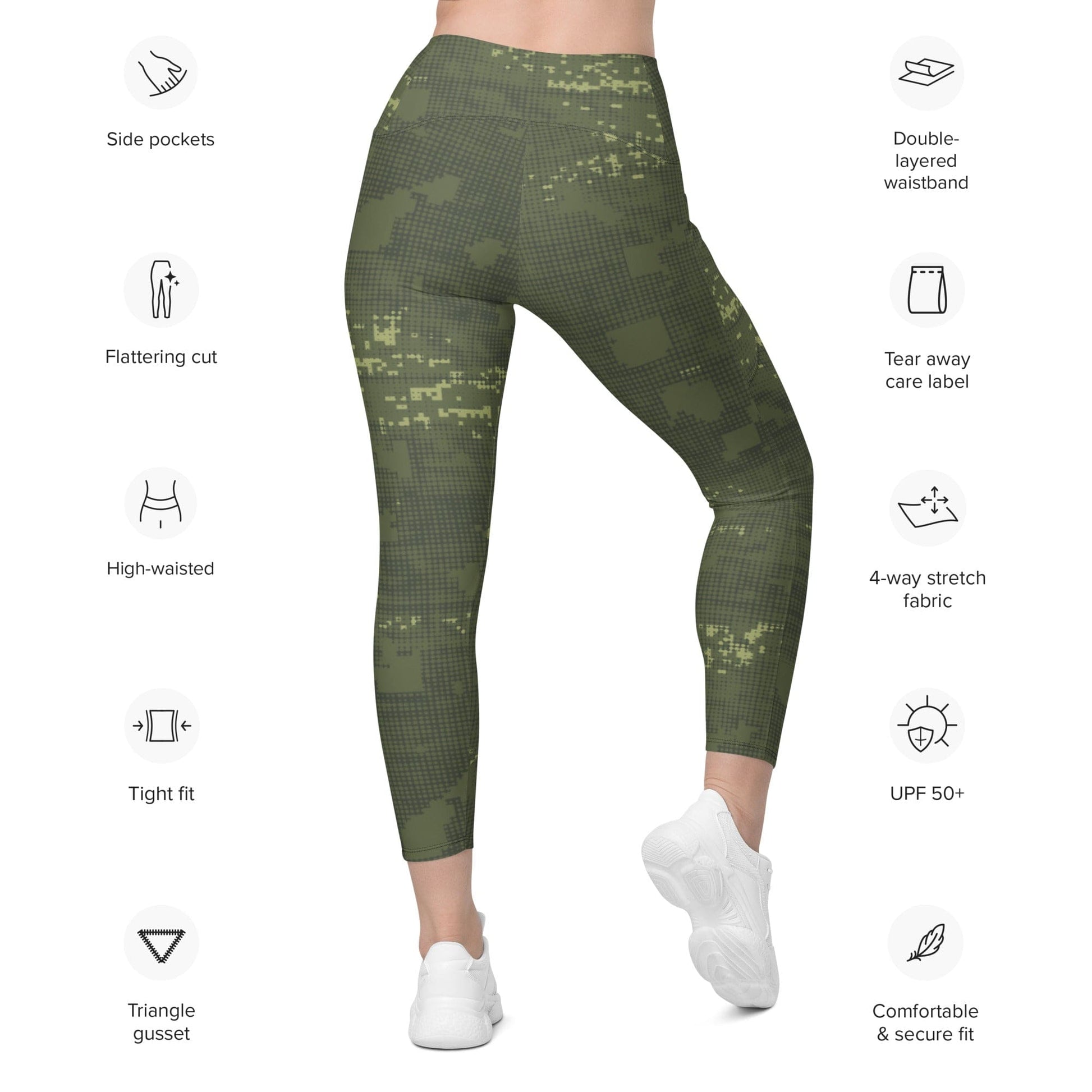 Night Desert Honeycomb CAMO Leggings with pockets - Womens With Pockets