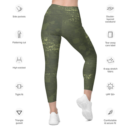 Night Desert Honeycomb CAMO Leggings with pockets - Womens With Pockets