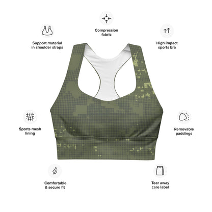 Night Desert Honeycomb CAMO Longline sports bra - Womens Sports Bra