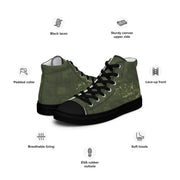Night Desert Honeycomb CAMO Mens High-Top Canvas Shoes