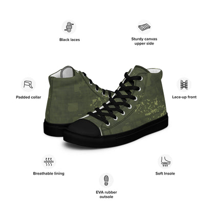 Night Desert Honeycomb CAMO Mens High-Top Canvas Shoes