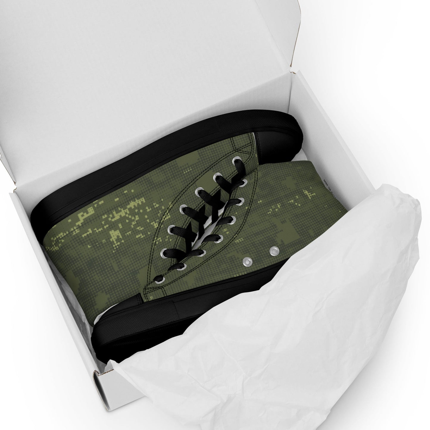 Night Desert Honeycomb CAMO Mens High-Top Canvas Shoes