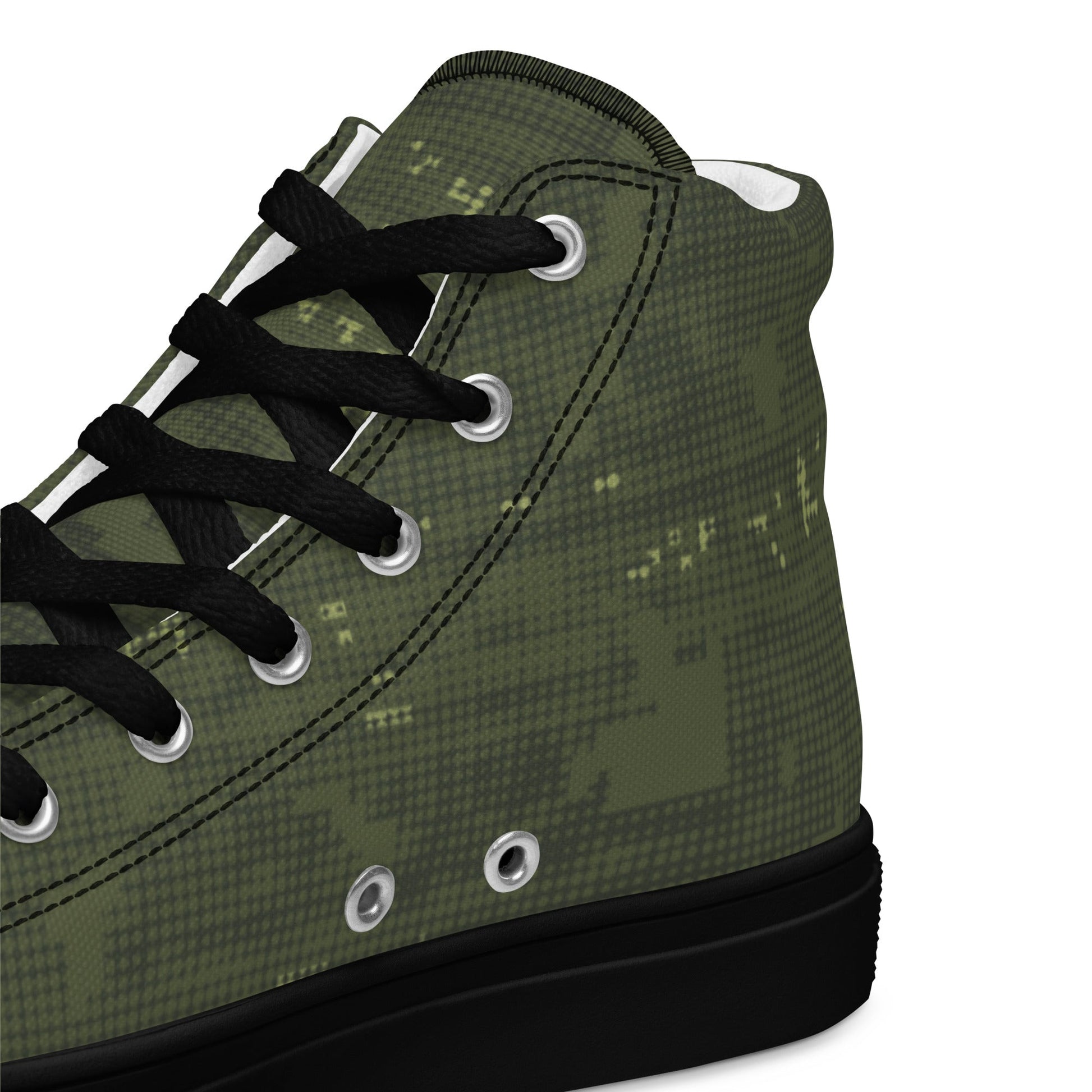 Night Desert Honeycomb CAMO Mens High-Top Canvas Shoes