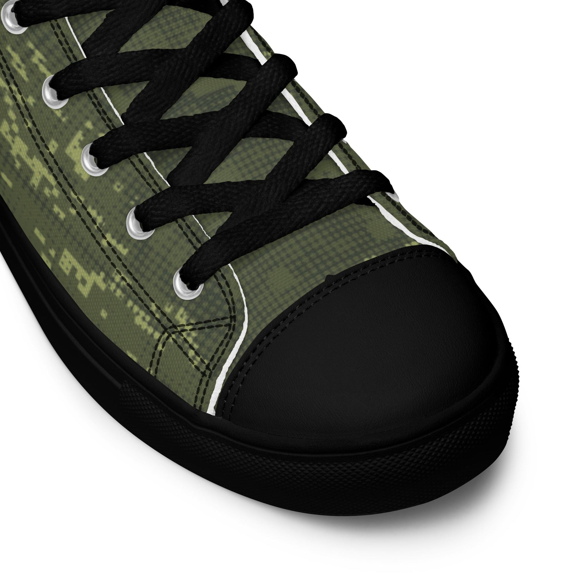 Night Desert Honeycomb CAMO Mens High-Top Canvas Shoes