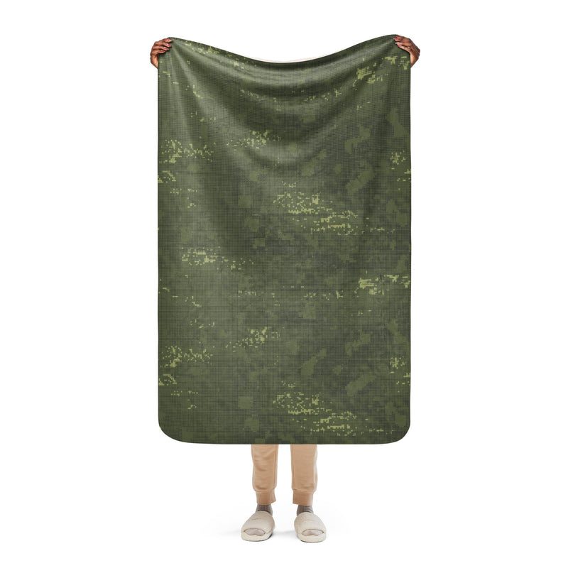 Night Desert Honeycomb CAMO Sherpa Blanket - 37″×57″