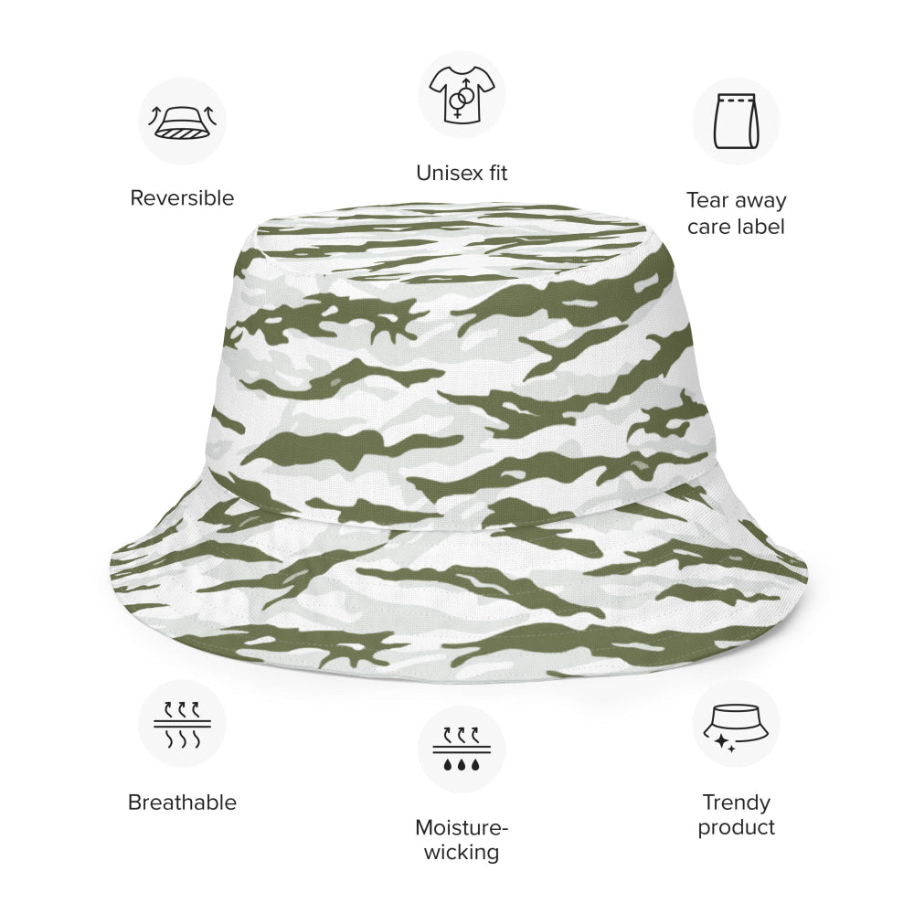 Noorvik Arctic Tiger Stripe CAMO Reversible bucket hat - Bucket Hat