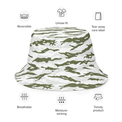 Noorvik Arctic Tiger Stripe CAMO Reversible bucket hat - Bucket Hat