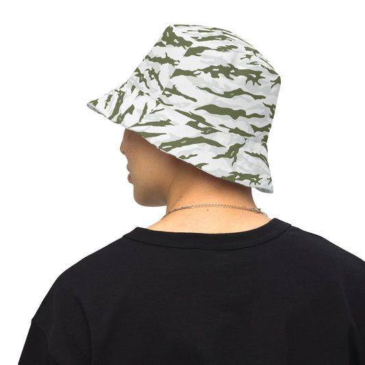 Noorvik Arctic Tiger Stripe CAMO Reversible bucket hat - S/M - Bucket Hat