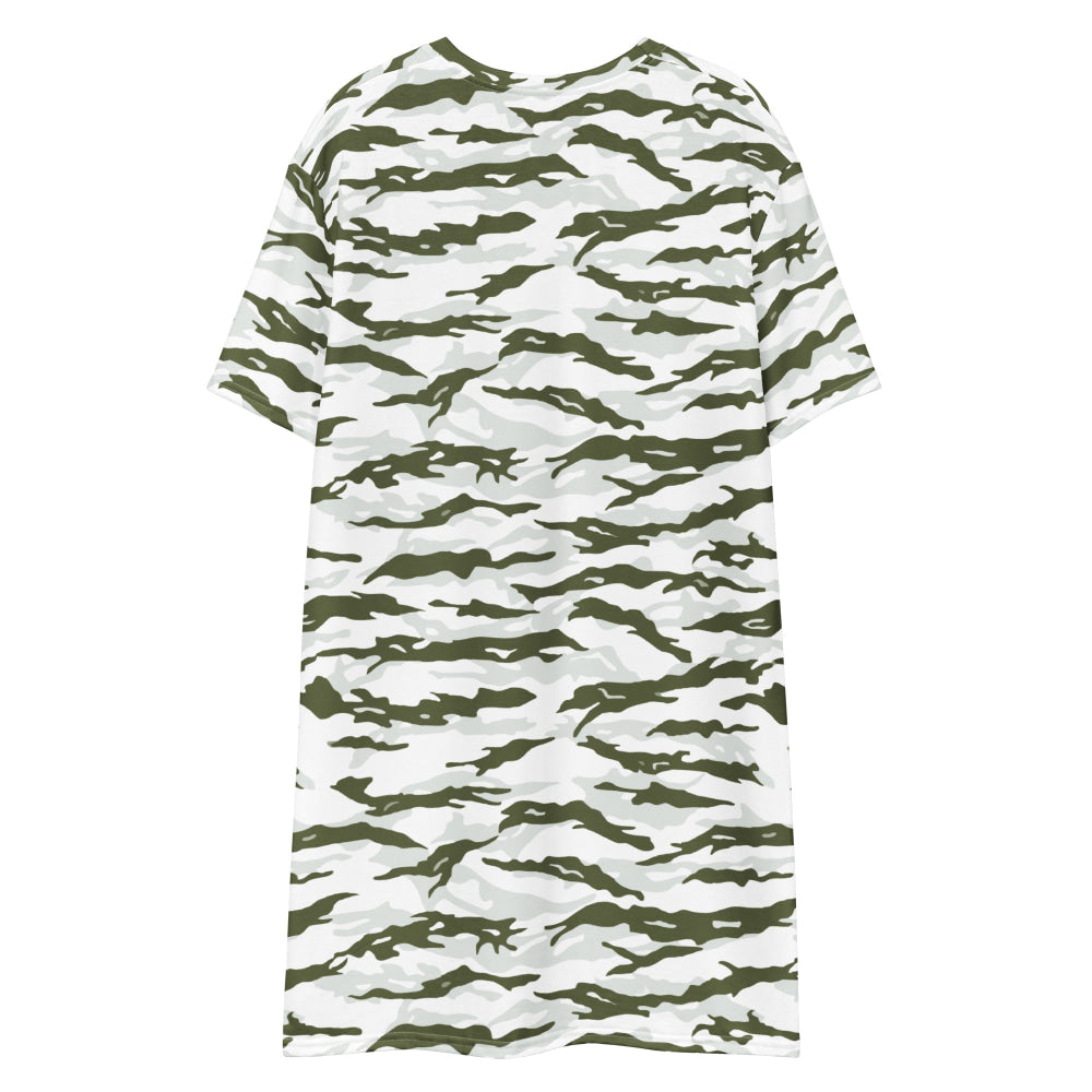 Noorvik Arctic Tiger Stripe CAMO T-shirt dress - Womens T-Shirt Dress