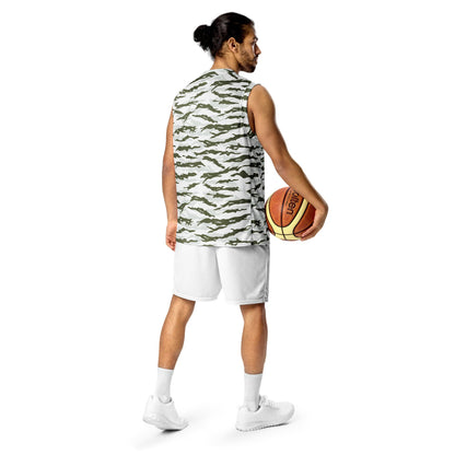 Noorvik Arctic Tiger Stripe CAMO unisex basketball jersey - Unisex Basketball Jersey