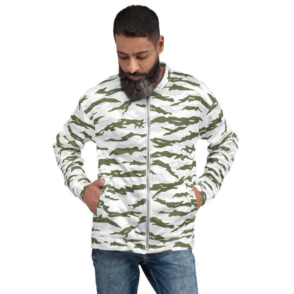 Noorvik Arctic Tiger Stripe CAMO Unisex Bomber Jacket