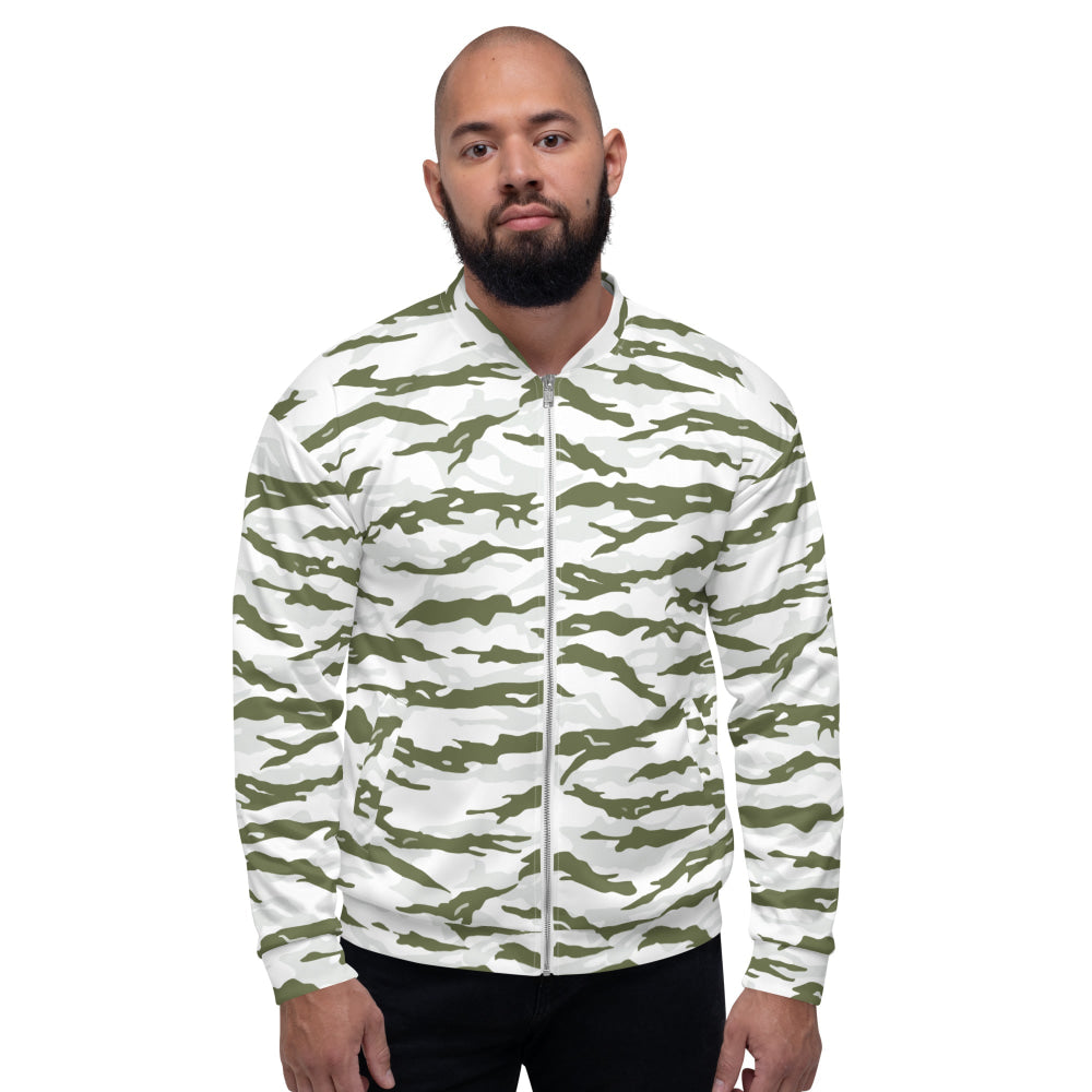 Noorvik Arctic Tiger Stripe CAMO Unisex Bomber Jacket