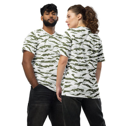 Noorvik Arctic Tiger Stripe CAMO unisex sports jersey - 2XS - Unisex Sports Jersey