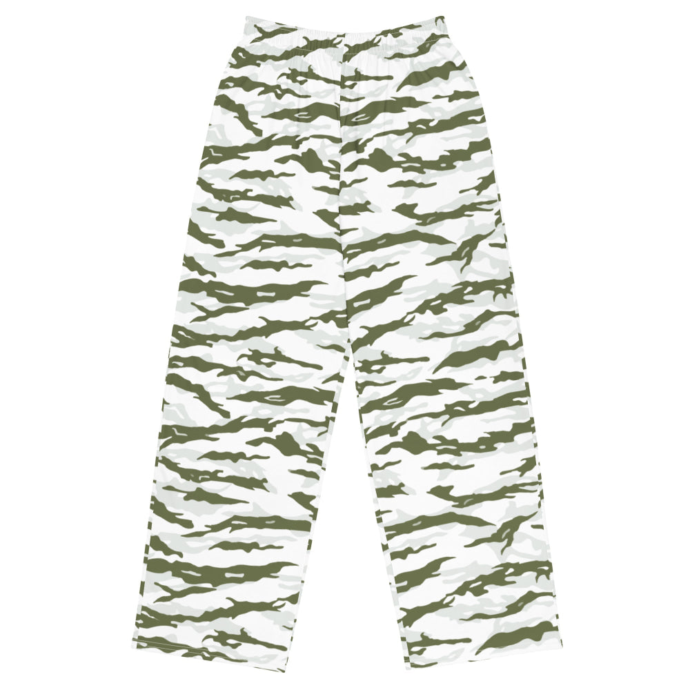 Noorvik Arctic Tiger Stripe CAMO unisex wide-leg pants - 2XS - Unisex Wide-Leg Pants