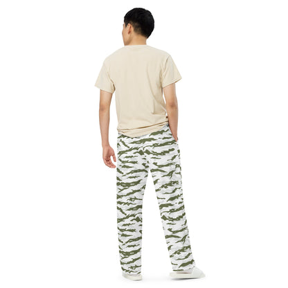 Noorvik Arctic Tiger Stripe CAMO unisex wide-leg pants - Unisex Wide-Leg Pants