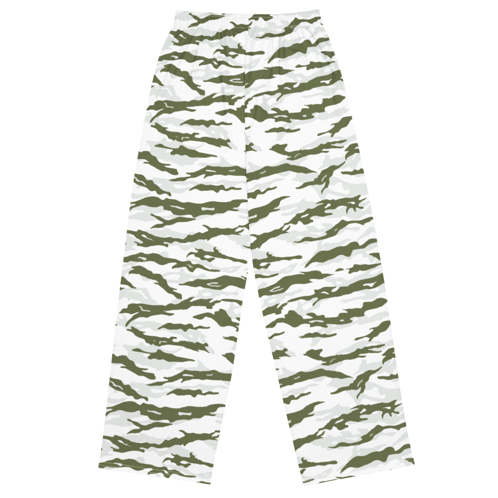 Noorvik Arctic Tiger Stripe CAMO unisex wide-leg pants - Unisex Wide-Leg Pants