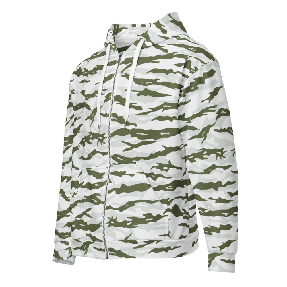Noorvik Arctic Tiger Stripe CAMO Unisex zip hoodie - 2XS