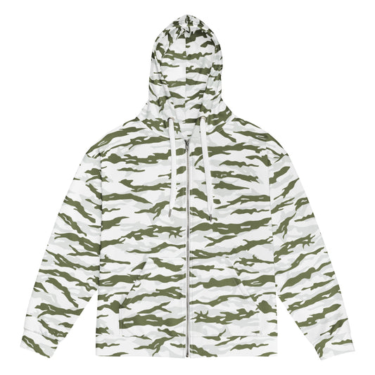 Noorvik Arctic Tiger Stripe CAMO Unisex zip hoodie - Zip Hoodie