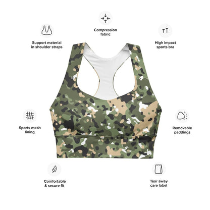 Nordic Combat Uniform CAMO Longline sports bra