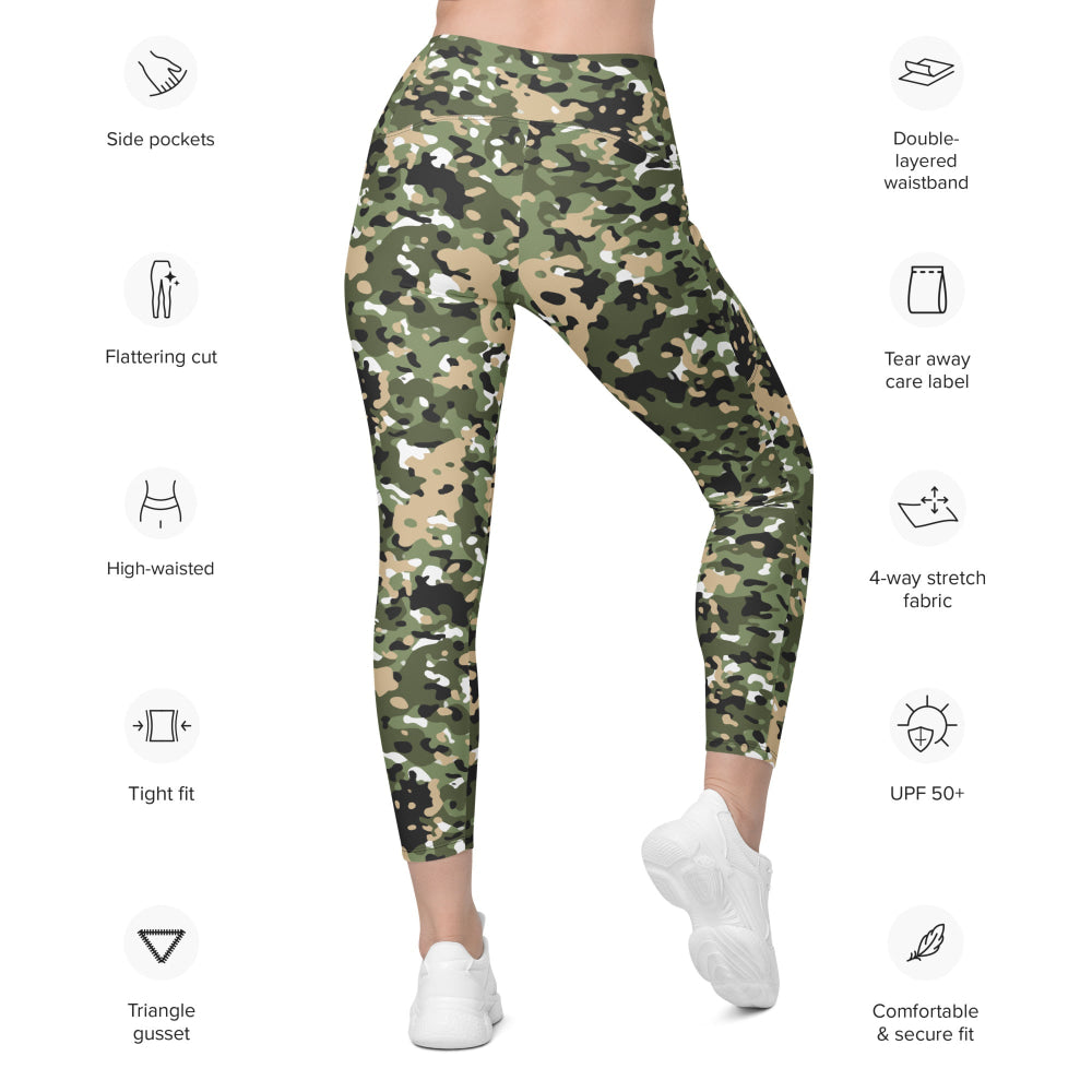 Nordic Combat Uniform CAMO Leggings with pockets - Womens With Pockets