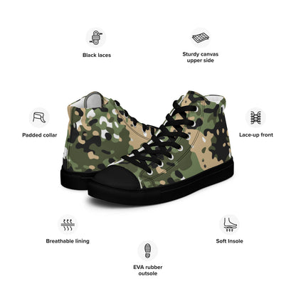 Nordic Combat Uniform CAMO Men’s high top canvas shoes - Mens High Top Canvas Shoes