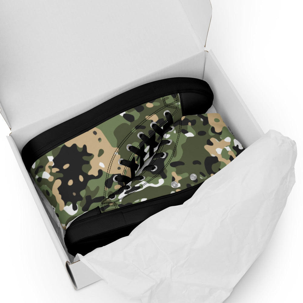 Nordic Combat Uniform CAMO Men’s high top canvas shoes - Mens High Top Canvas Shoes