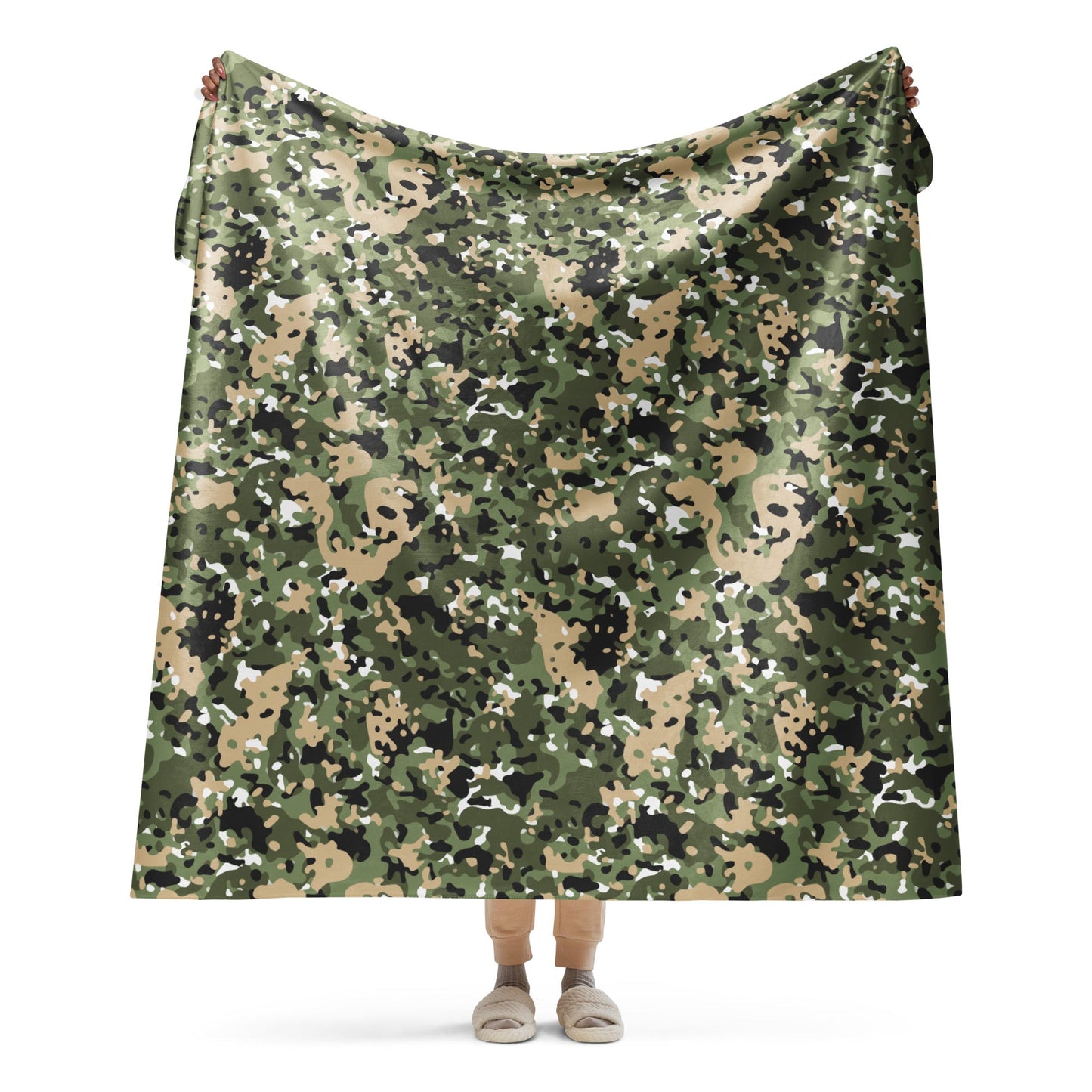 Nordic Combat Uniform CAMO Sherpa blanket - 60″×80″ - Blankets