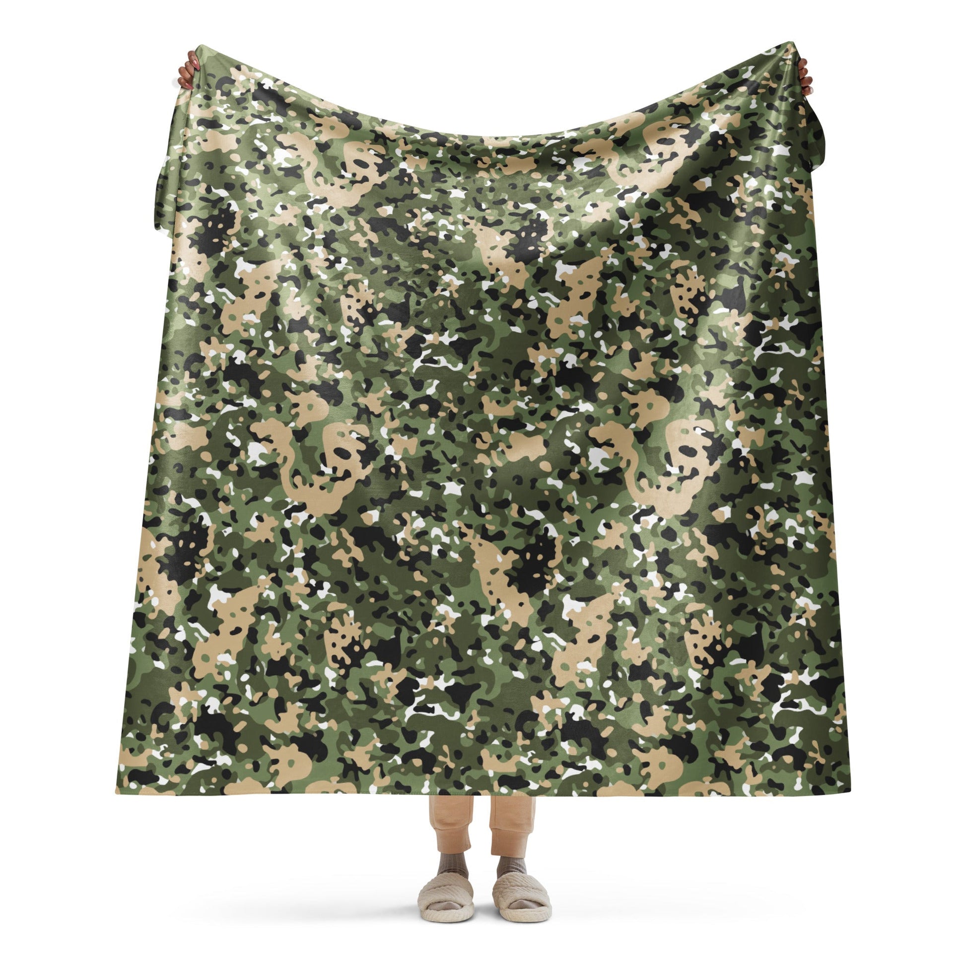 Nordic Combat Uniform CAMO Sherpa blanket - 60″×80″ - Blankets