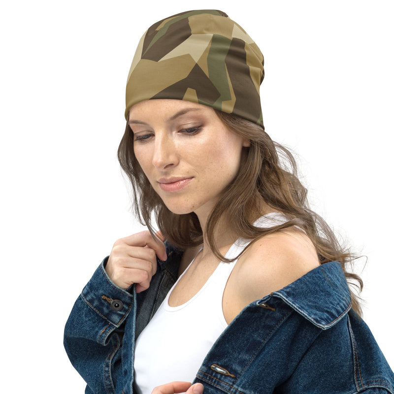 Nordic Leaf Pile Desert CAMO Beanie - Head