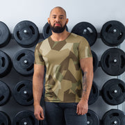 Nordic Leaf Pile Desert CAMO Mens Athletic T-Shirt - XS - Shirt