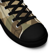 Nordic Leaf Pile Desert CAMO Mens High-Top Canvas Shoes