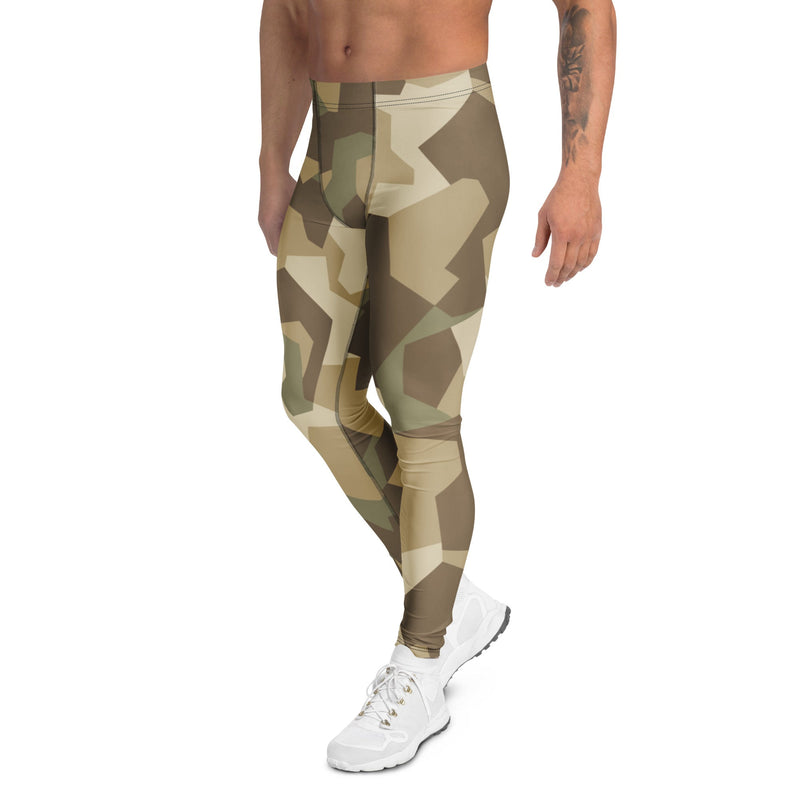 Nordic Leaf Pile Desert CAMO Mens Leggings - Men