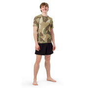 Nordic Leaf Pile Desert CAMO Mens Short-Sleeve Rash Guard - SS