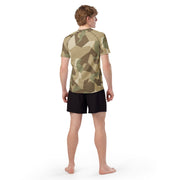 Nordic Leaf Pile Desert CAMO Mens Short-Sleeve Rash Guard - SS