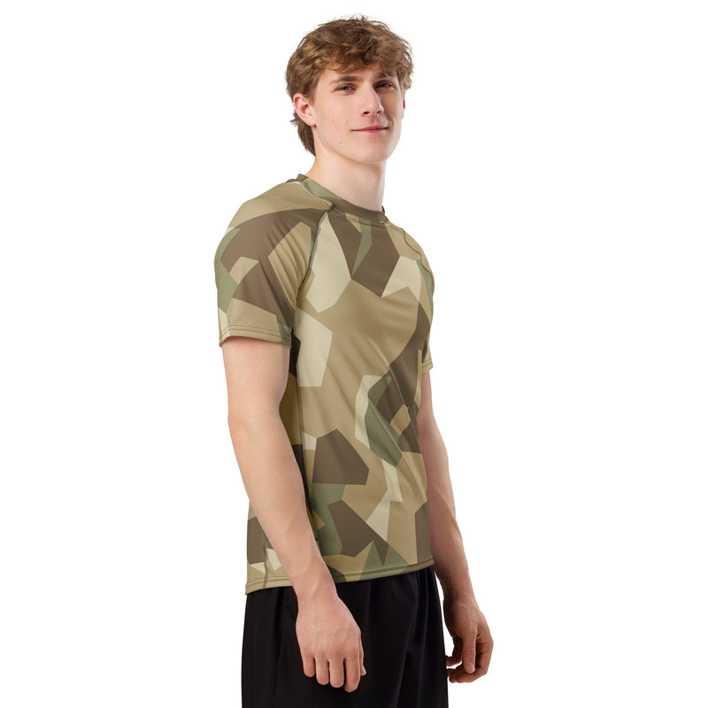 Nordic Leaf Pile Desert CAMO Mens Short-Sleeve Rash Guard - SS