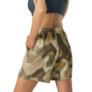 Nordic Leaf Pile Desert CAMO Unisex Athletic Long Shorts