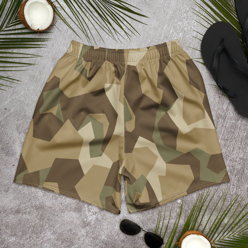 Nordic Leaf Pile Desert CAMO Unisex Athletic Long Shorts