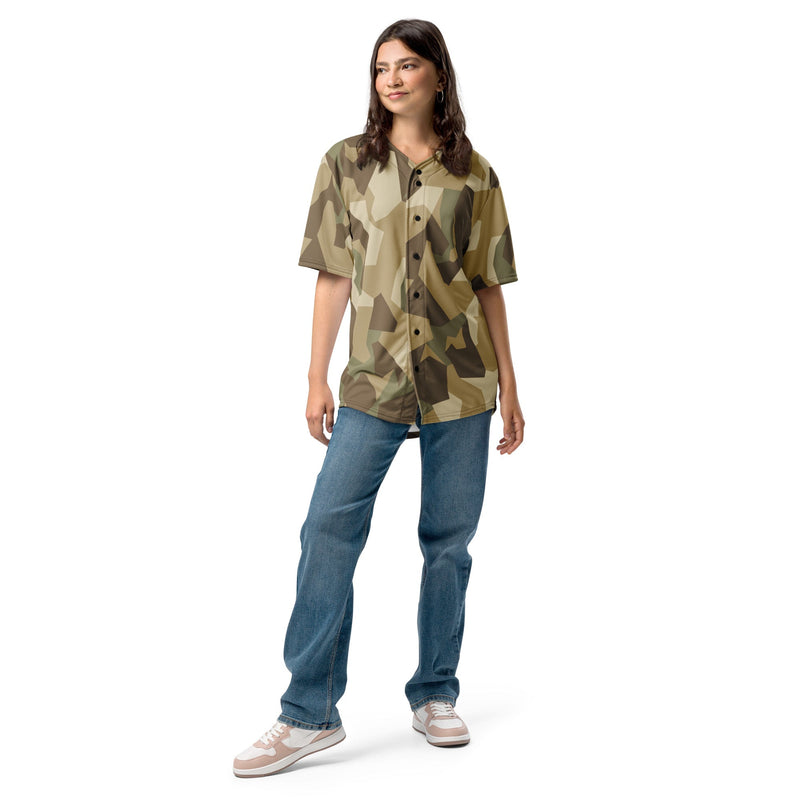 Nordic Leaf Pile Desert CAMO Unisex Baseball Jersey