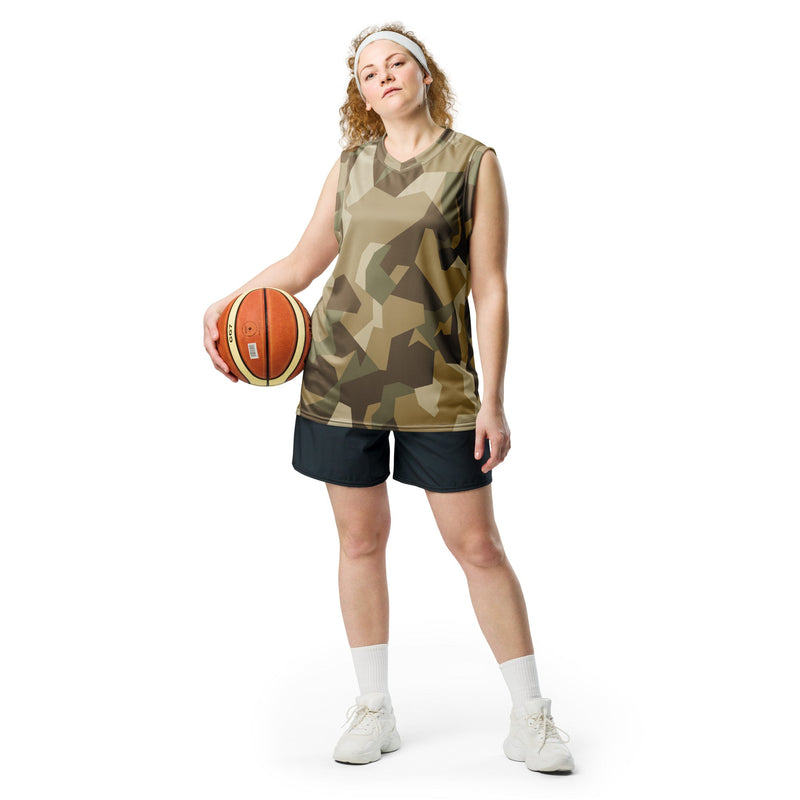 Nordic Leaf Pile Desert CAMO Unisex Basketball Jersey