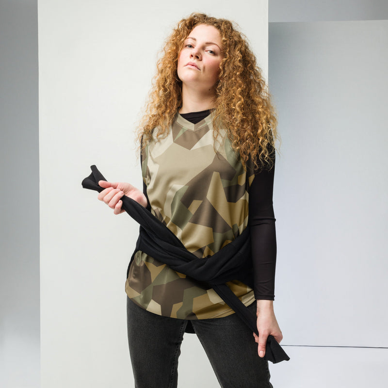 Nordic Leaf Pile Desert CAMO Unisex Basketball Jersey