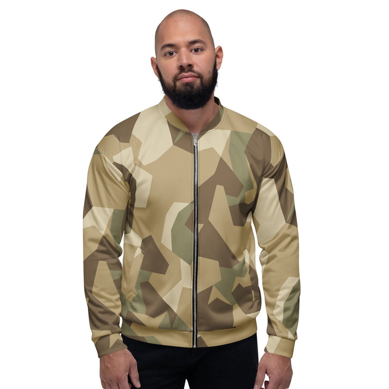 Nordic Leaf Pile Desert CAMO Unisex Bomber Jacket