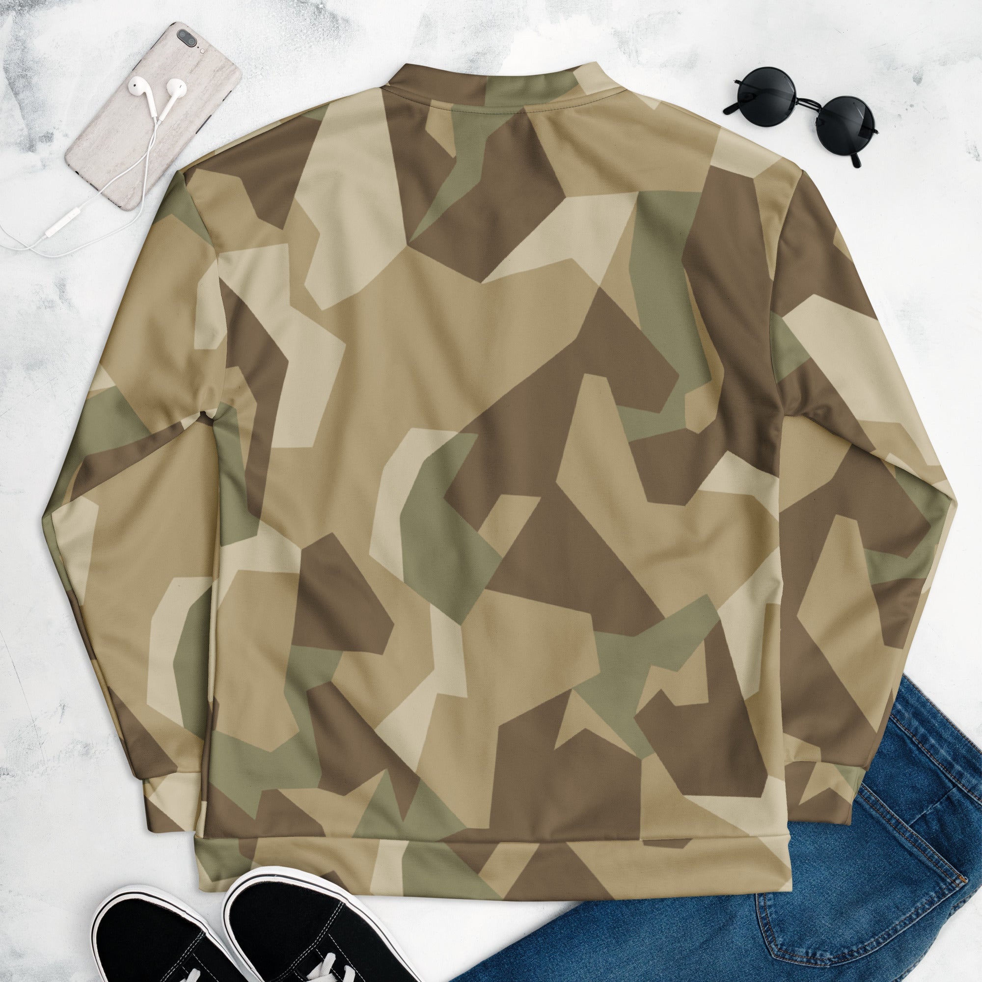 CAMO HQ - Nordic Leaf Pile Desert CAMO Unisex Bomber Jacket