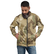 Nordic Leaf Pile Desert CAMO Unisex Bomber Jacket