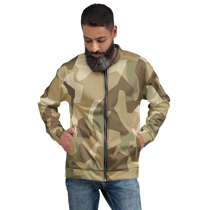 Nordic Leaf Pile Desert CAMO Unisex Bomber Jacket