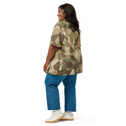 Nordic Leaf Pile Desert CAMO Unisex Short-Sleeve Button Shirt - Button-Up
