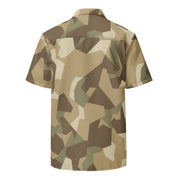 Nordic Leaf Pile Desert CAMO Unisex Short-Sleeve Button Shirt - Button-Up