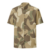 Nordic Leaf Pile Desert CAMO Unisex Short-Sleeve Button Shirt - Button-Up