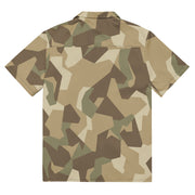 Nordic Leaf Pile Desert CAMO Unisex Short-Sleeve Button Shirt - Button-Up