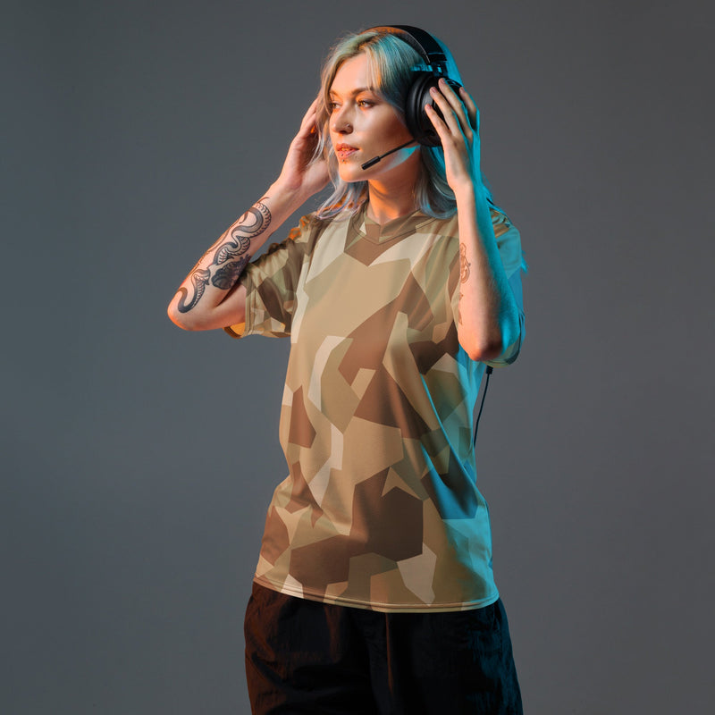 Nordic Leaf Pile Desert CAMO Unisex Sports Jersey