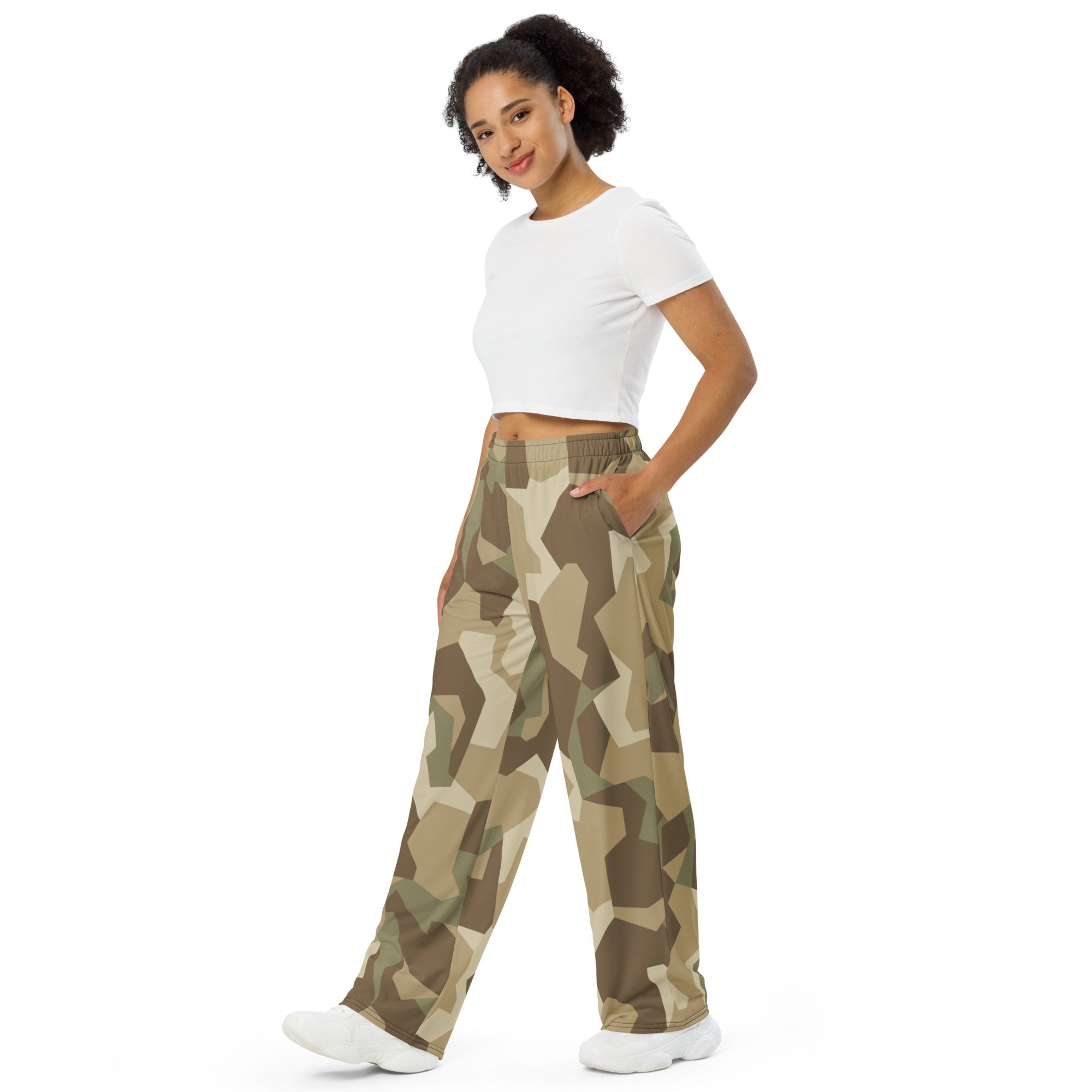 CAMO HQ - Nordic Leaf Pile Desert CAMO Unisex Wide-Leg Leisure